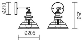 Redo 01-1026 - Applique SAVILLE 1xE27/42W/230V