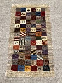 Loribaft Tappeto 80x130 Rosso (Iran) Annodato A Mano