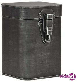 LABEL51 Contenitore 12x13x17 cm M Nero Anticato