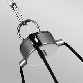 Lampadario Industrial Nordico Loras Acciaio Vetro 3 Luci E27