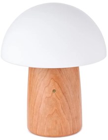 Lampada da tavolo dimmerabile in colore naturale con paralume in vetro (altezza 32 cm) Alice - Gingko
