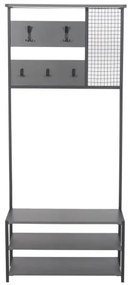 Parete ingresso NOMAD 182x78 cm nero/antracite