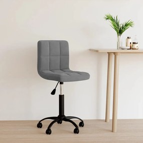 Sedia Da Ufficio Girevole Grigio Scuro İn Velluto /