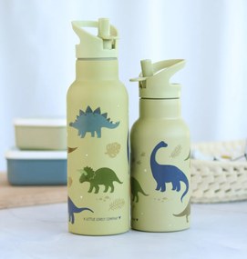 A Little Lovely Company - borraccia in acciaio inox, 500 ml - dinosauri
