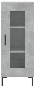Credenza Grigio Cemento 34,5x34x180 cm in Legno Multistrato
