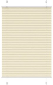 Tenda Plissettata Crema 100x100 Cm Larghezza Tessuto 99,4 Cm /