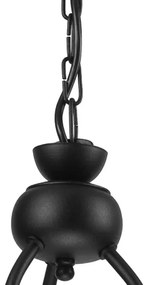 Lampadario a sospensione con catena RETRO II 3xE27/60W/230V nero
