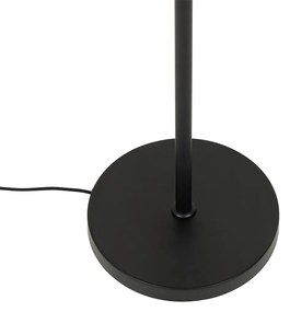 Lampada da terra di design nera con vetro oro e fumé - Kyan
