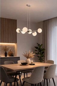 Brilagi - Lampadario a sospensione con cavo MALONY 6xE14/20W/230V cromo lucido