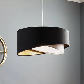 Maco Design Lampada a sospensione Vivien in velluto nero/grigio/argento/oro