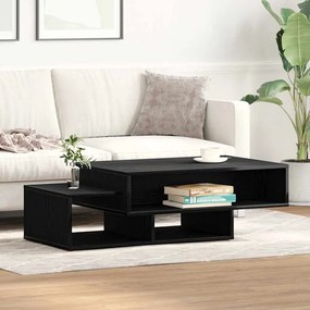 Tavolino Salotto Rovere Nero 105x55x32 Cm Legno Multistrato /