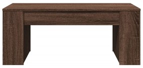 Tavolino salotto rovere marrone 102x55x42 cm legno multistrato