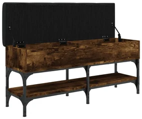 Panca porta scarpe rovere fumo 102x32x45cm in legno multistrato