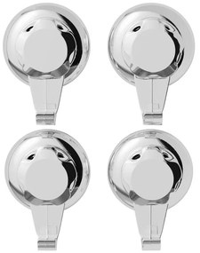 Set di ganci senza foratura argentati in plastica 4 pz Bestlock – Compactor