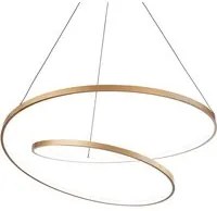 Sospensione Moderna Oz Metallo Ottone Led 48W 3000K Luce Calda D60Cm Dali