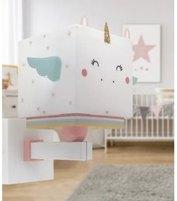 Dalber 64599 - Applique per bambini LITTLE UNICORN 1xE27/15W/230V