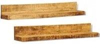 Mensole a muro in legno massiccio 2 articoli cod mxl 49684