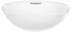 Insalatiera bianca vetro opale 25x25 cm Victionary