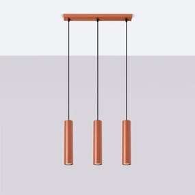 Sollux SL.1491 - Lampadario a sospensione con filo LAGOS 3xGU10/10W/230V rosso
