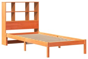 Letto libreria senza materasso marrone cera 75x190 cm in pino