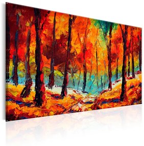 Quadro Artistic Autumn  Colore Blu, Dimensioni e Misure 120x80