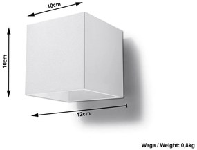 Applique da Parete in Alluminio  QUAD 1 G9 Bianca da Interno