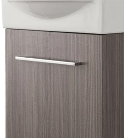 Mobiletto bagno sospeso 39 cm mini salvaspazio rovere scuro 1 anta Elys