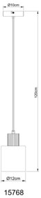 Globo 15768 - Lampada a sospensione con cavo ALEIDIS 1xE27/25W/230V Ø 12 cm