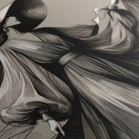 Quadro su tela – Silhouette di donna alla moda