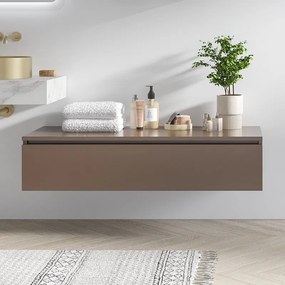 Composizione bagno sospesa mobile e mensolone da 120cm | KAM-KK1201 - KAMALU