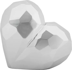 Vaso Heart Silver Cm 19X9X18