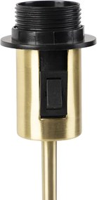 Lampada da tavolo oro/ottone con paralume in velluto verde 25 cm - Parte