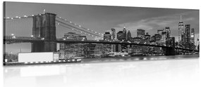 Quadro su tela – Ponte di Brooklyn incantevole in bianco e nero