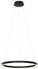 Lampada a sospensione nera 60 cm con LED dimmerabile a 3 livelli - Girello