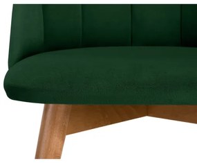 Sedia da pranzo BAKERI 86x48 cm verde scuro/faggio