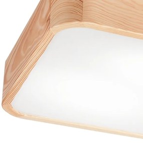 Plafoniera NATURAL SQUARE 2xE27/15W/230V 35x35 cm pino
