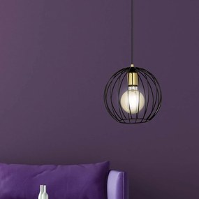 Sospensione Contemporanea Omoikane Acciaio Nero 1 Luce E27 Ip20