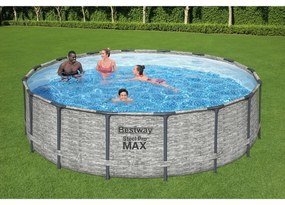 Piscina fuori terra tubolare BESTWAY Max 5619E grigio H 1.22 x ⌀ 4.88 m