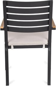 Sedia da esterno color antracite in metallo Henna – Bizzotto