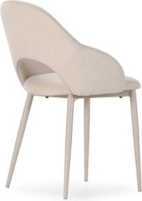 Sedie da pranzo in set beige in imbottito 2 pz Lia – Marckeric