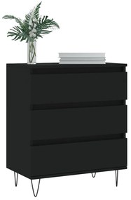 Credenza nero 60x35x70 cm in legno multistrato