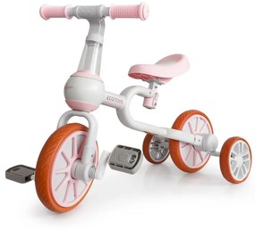 Bicicletta per bambini, bicicletta in rosa Ecotoys 4in1