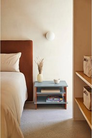 Comodino color mattone/grigio con ripiani Inari – Teulat