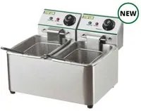 Friggitrice elettrica banco professionale 4+4 litri cm 44x38x31 RS9642