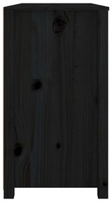 Armadietto miele nero 100x40x72 cm in legno massello di pino