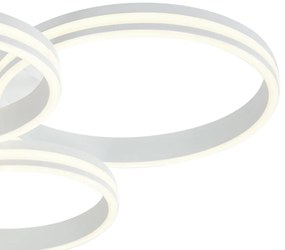 Plafoniera bianca con LED dimmerabile a 3 livelli 4 luci - Navara