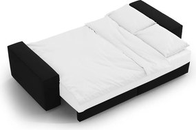 Divano nero allungabile/con contenitore con rivestimento in velluto 247 cm Jodie – Micadoni