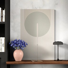 Stampa su tela – Motivo elegante con cerchio Mid-Century