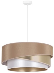 Duolla - Lampadario a sospensione con filo KOBO 1xE27/15W/230V diametro 45 cm beige/oro/bianco