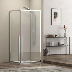 Box doccia 80x120 angolare doppio scorrevole vetro 8mm altezza 200h | KEL1000 - KAMALU